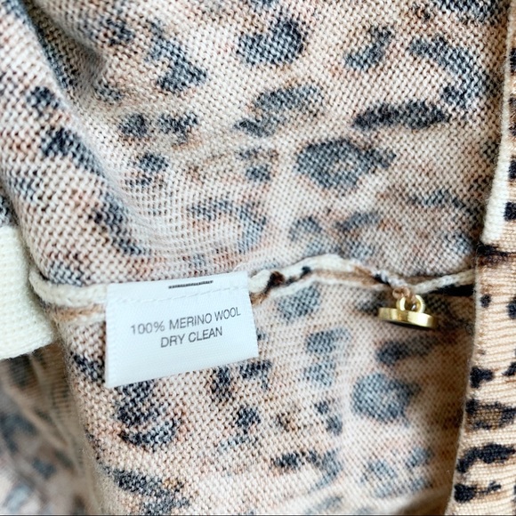 LORD & TAYLOR Leopard Cardigan 100% RELISTED - Picture 8 of 9